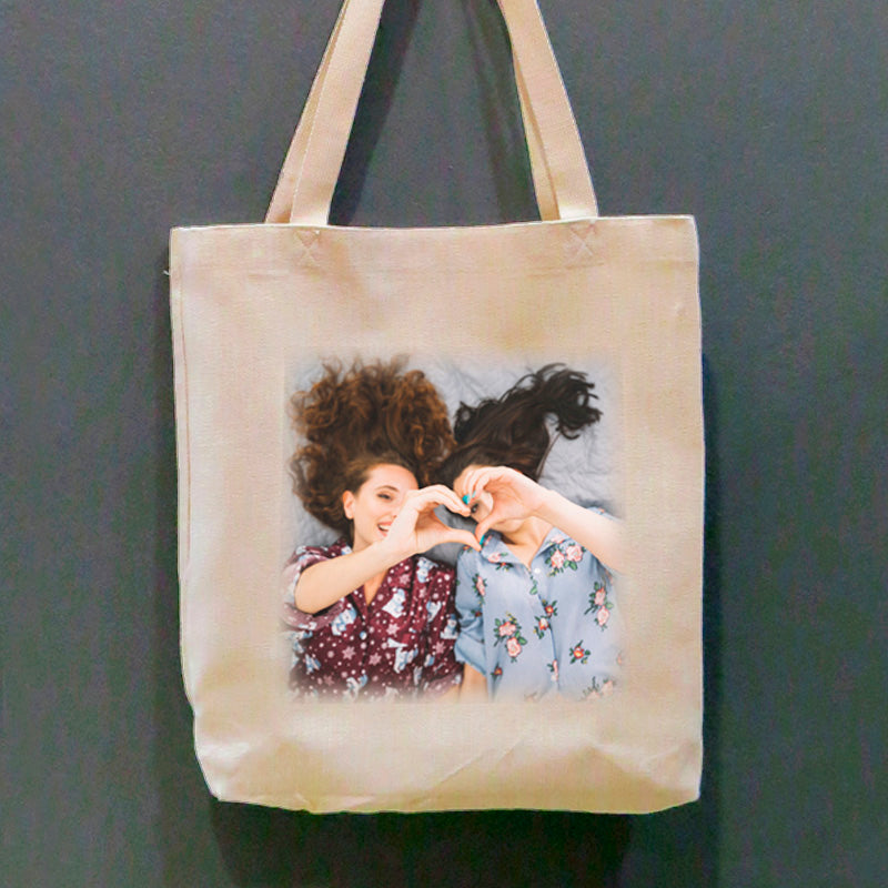 Bolsa Totebag de Lino personalizada con foto