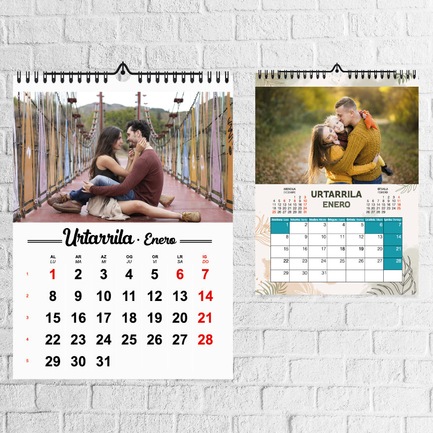 Calendario Mensual Pequeño personalizado con fotos