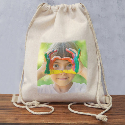 Mochila de Lino personalizada con foto